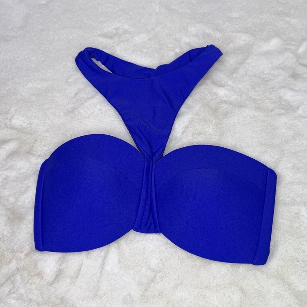 MIKOH Padded Bandeau High Neck Bikini Top Size Small